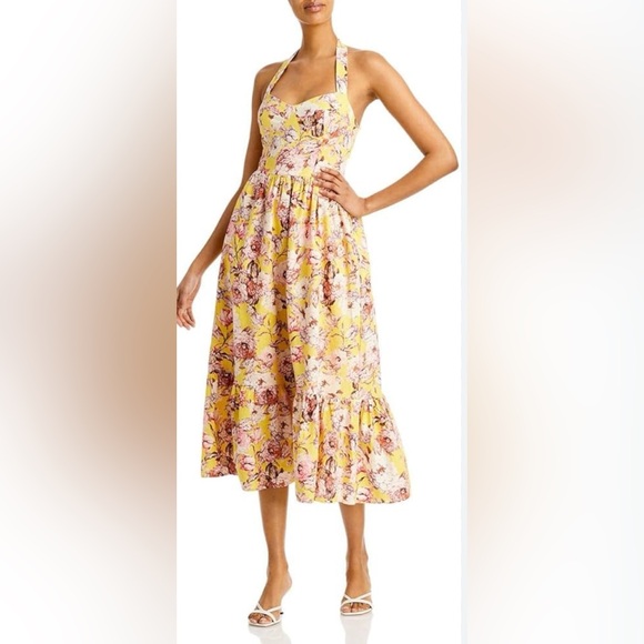 Bardot Floral Yellow Dress - Picture 1 of 13